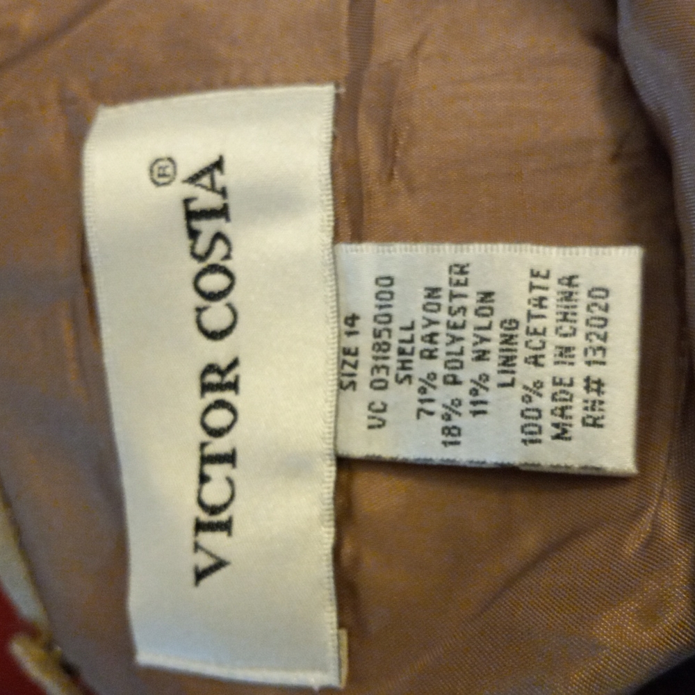 NWT Victor Costa Shiny Straight Skirt Size 14 - Picture 8 of 8